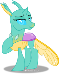 Size: 2184x2746 | Tagged: safe, artist:vector-brony, oc, oc:animelodie, species:changeling, species:reformed changeling, changedlingified, changelingified, female, high res, simple background, solo, species swap, transparent background