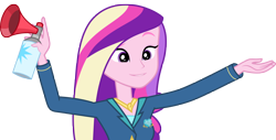 Size: 6230x3156 | Tagged: safe, artist:luckreza8, edit, editor:slayerbvc, character:dean cadance, character:princess cadance, equestria girls:friendship games, g4, my little pony: equestria girls, my little pony:equestria girls, absurd resolution, airhorn, female, no makeup edit, simple background, solo, transparent background, vector, vector edit