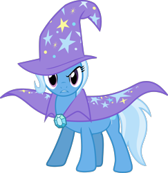Size: 2508x2577 | Tagged: safe, artist:frownfactory, character:trixie, species:pony, species:unicorn, episode:boast busters, g4, my little pony: friendship is magic, .svg available, cape, clothing, female, hat, mare, simple background, solo, svg, transparent background, trixie's cape, trixie's hat, vector
