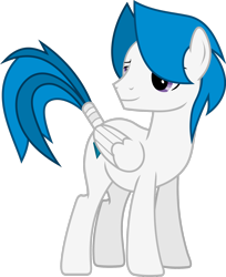 Size: 1600x1963 | Tagged: safe, artist:frownfactory, oc, oc only, species:pony, .svg available, blue mane, blue tail, cutie mark, male, pegasus oc, simple background, solo, stallion, svg, tail wrap, transparent background, vector, wings