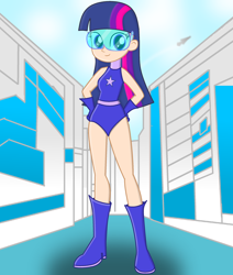 Size: 1024x1206 | Tagged: safe, artist:grapefruitface1, character:twilight sparkle, species:human, my little pony:equestria girls, human coloration, magic gaia, superhero, tokyo