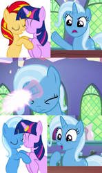 Size: 640x1080 | Tagged: safe, artist:navitaserussirus, edit, edited screencap, screencap, character:sunset shimmer, character:trixie, character:twilight sparkle, ship:sunsetsparkle, ship:twixie, episode:all bottled up, g4, my little pony: friendship is magic, female, lesbian, meme, shipping, trixie fixing meme
