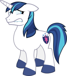 Size: 1095x1227 | Tagged: safe, artist:firestorm-can, artist:frownfactory, edit, editor:slayerbvc, character:shining armor, species:pony, species:unicorn, floppy ears, lip bite, looking back, male, nervous, shorn fetlocks, simple background, solo, stallion, transparent background, vector, vector edit