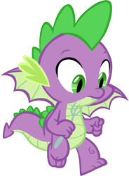 Size: 4090x5552 | Tagged: safe, artist:memnoch, character:spike, species:dragon, flying, fork, male, simple background, solo, transparent background, vector, winged spike