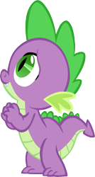 Size: 3209x6001 | Tagged: safe, artist:memnoch, character:spike, species:dragon, looking up, male, simple background, solo, transparent background, vector