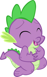 Size: 3616x6001 | Tagged: safe, artist:memnoch, character:spike, species:dragon, eyes closed, laughing, male, simple background, solo, transparent background, vector