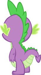 Size: 3286x5925 | Tagged: safe, artist:memnoch, character:spike, species:dragon, facing away, male, simple background, solo, transparent background, vector