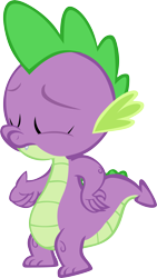 Size: 3361x5944 | Tagged: safe, artist:memnoch, character:spike, species:dragon, eyes closed, male, simple background, solo, transparent background, vector