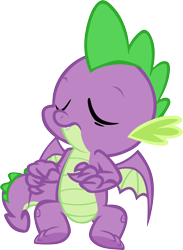 Size: 4280x5856 | Tagged: safe, artist:memnoch, character:spike, species:dragon, eyes closed, male, simple background, sitting, solo, transparent background, vector, winged spike