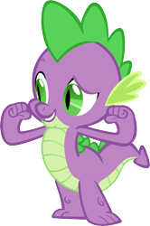 Size: 3991x6001 | Tagged: safe, artist:memnoch, character:spike, species:dragon, flexing, male, simple background, solo, transparent background, vector