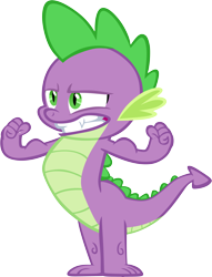 Size: 4585x6001 | Tagged: safe, artist:memnoch, character:spike, species:dragon, episode:the crystalling, g4, my little pony: friendship is magic, flexing, looking good spike, male, simple background, solo, transparent background, vector