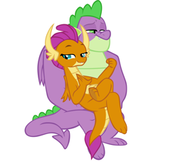 Size: 6664x6064 | Tagged: safe, artist:memnoch, edit, character:smolder, character:spike, species:dragon, ship:spolder, episode:the last problem, g4, my little pony: friendship is magic, dragoness, female, male, shipping, straight