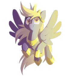 Size: 1095x1197 | Tagged: safe, artist:dawnfire, character:derpy hooves, species:alicorn, species:pony, alicornified, armor, derpicorn, epic derpy, female, flying, race swap, simple background, solo