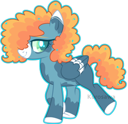 Size: 2240x2168 | Tagged: safe, artist:kurosawakuro, artist:lazuli, base used, oc, oc only, parent:pear butter, parent:windy whistles, parents:windybutter, species:pegasus, species:pony, female, magical lesbian spawn, mare, offspring, simple background, transparent background, two toned wings, wings