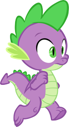 Size: 3185x5828 | Tagged: safe, artist:memnoch, character:spike, species:dragon, episode:the point of no return, g4, my little pony: friendship is magic, claws, male, simple background, solo, tail, transparent background, vector, winged spike