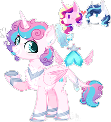Size: 2278x2501 | Tagged: safe, artist:lazuli, artist:sh3llysh00, base used, character:princess cadance, character:princess flurry heart, character:shining armor, species:alicorn, species:pony, female, mare, older, older flurry heart, outline, simple background, solo focus, transparent background
