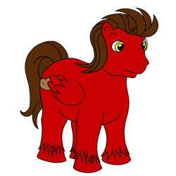 Size: 1000x1000 | Tagged: safe, artist:toyminator900, oc, oc only, oc:chip, species:pegasus, species:pony, g1, alternate hairstyle, male, simple background, solo, transparent background, unshorn fetlocks