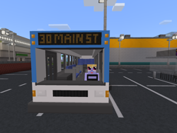Size: 2048x1536 | Tagged: safe, artist:topsangtheman, character:cloud kicker, bus, game screencap, minecraft