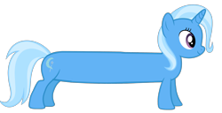 Size: 6099x3117 | Tagged: safe, artist:luckreza8, edit, editor:grapefruitface, character:trixie, species:pony, species:unicorn, edited vector, long lulamoon, long pony, meme, side view, simple background, transparent background