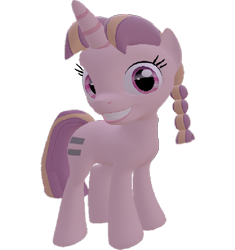 Size: 676x720 | Tagged: safe, artist:topsangtheman, species:pony, species:unicorn, episode:the cutie map, g4, my little pony: friendship is magic, 3d, bacon braids, equal cutie mark, female, looking at you, simple background, solo, source filmmaker, transparent background