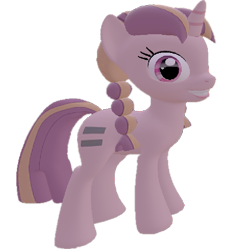 Size: 723x720 | Tagged: safe, artist:topsangtheman, species:pony, species:unicorn, episode:the cutie map, g4, my little pony: friendship is magic, 3d, bacon braids, equal cutie mark, female, simple background, solo, source filmmaker, transparent background