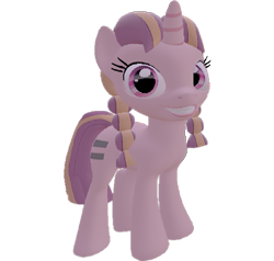 Size: 755x720 | Tagged: safe, artist:topsangtheman, species:pony, species:unicorn, episode:the cutie map, g4, my little pony: friendship is magic, 3d, bacon braids, equal cutie mark, female, simple background, solo, source filmmaker, transparent background