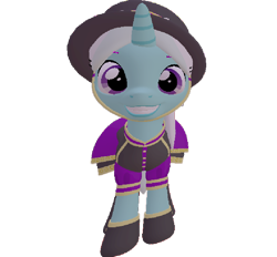 Size: 776x720 | Tagged: safe, artist:topsangtheman, species:pony, species:unicorn, 3d, clothing, cornetta, female, grin, hat, looking at you, simple background, smiling, solo, source filmmaker, transparent background, uniform