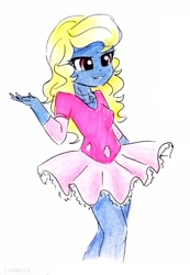Size: 2322x3356 | Tagged: safe, artist:liaaqila, oc, oc:azure/sapphire, my little pony:equestria girls, clothing, cosplay, costume, crossdressing, equestria girls-ified, femboy, kim possible, male, the pink poof