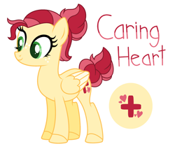 Size: 2640x2280 | Tagged: safe, artist:amazingly-gay-evan, artist:lazuli, base used, oc, oc only, oc:caring heart, parent:big macintosh, parent:fluttershy, parents:fluttermac, species:pegasus, species:pony, cutie mark, female, freckles, mare, offspring, simple background, solo, white background