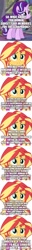 Size: 500x3945 | Tagged: safe, artist:luckreza8, character:starlight glimmer, character:sunset shimmer, my little pony:equestria girls, argentina, backstory, exposition, human sunset, implied twilight sparkle, spanish, translated in the description