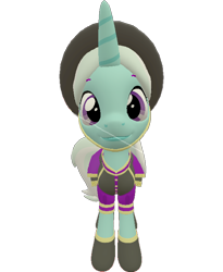 Size: 590x720 | Tagged: safe, artist:topsangtheman, species:pony, species:unicorn, 3d, clothing, cornetta, female, hat, looking at you, simple background, solo, source filmmaker, transparent background, uniform