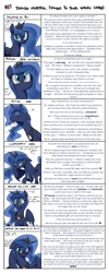 Size: 1400x3500 | Tagged: safe, artist:jessy, artist:steve, character:princess luna, species:alicorn, species:human, species:pony, blushing, chin scratch, colored, crying, cute, dialogue, doing loving things, female, happy, heart, lunabetes, marriage proposal, meme, not doing hurtful things to your waifu, raised hoof, shy, smiling, spread wings, surprised, tears of joy, text, waifu chart, wall of text, wings