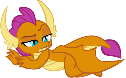 Size: 5851x3645 | Tagged: safe, artist:memnoch, character:smolder, species:dragon, absurd resolution, dragoness, female, flying, looking back, simple background, solo, transparent background, vector