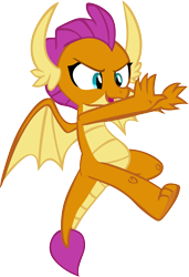 Size: 4336x6329 | Tagged: safe, artist:memnoch, character:smolder, badass, cute, female, simple background, smolderbetes, solo, transparent background, vector