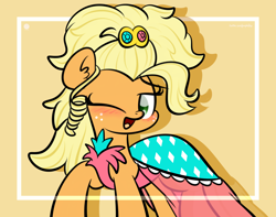 Size: 3250x2560 | Tagged: safe, artist:kimjoman, character:applejack, species:earth pony, species:pony, episode:simple ways, g4, my little pony: friendship is magic, applejewel, blushing, clothing, cute, dress, female, freckles, jackabetes, looking at you, mare, one eye closed, solo, wink