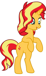 Size: 1024x1671 | Tagged: safe, alternate version, artist:luckreza8, edit, character:sunset shimmer, species:pony, species:unicorn, equestria girls:forgotten friendship, g4, my little pony: equestria girls, my little pony:equestria girls, accessory-less edit, bipedal, female, in the human world for too long, missing accessory, simple background, solo, transparent background, vector, vector edit