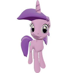 Size: 661x720 | Tagged: safe, artist:topsangtheman, character:amethyst star, character:sparkler, species:pony, species:unicorn, 3d, female, looking at you, simple background, solo, source filmmaker, transparent background