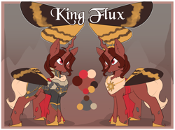 Size: 3841x2856 | Tagged: safe, artist:beardie, oc, oc only, oc:red flux, species:changeling, armor, cape, clothing, red changeling, reference sheet
