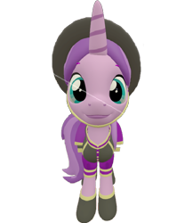 Size: 626x720 | Tagged: safe, artist:topsangtheman, character:amethyst star, character:sparkler, species:pony, species:unicorn, 3d, clothing, female, hat, looking at you, simple background, solo, source filmmaker, transparent background, uniform