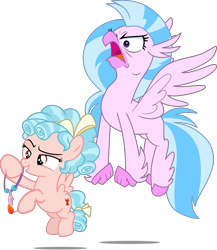 Size: 2571x2965 | Tagged: safe, artist:digimonlover101, artist:frownfactory, artist:n0kkun, artist:payback, artist:suramii, edit, editor:slayerbvc, character:cozy glow, character:silverstream, species:hippogriff, species:pegasus, species:pony, episode:what lies beneath, g4, my little pony: friendship is magic, accessory theft, accessory-less edit, angry, cozy glow plays with fire, cute, diastreamies, edited edit, evil, faec, female, filly, fire, flying, jewelry, madorable, match, missing accessory, necklace, pure concentrated unfiltered evil of the utmost potency, pure unfiltered evil, pyromaniac, simple background, transparent background, vector, vector edit, wings