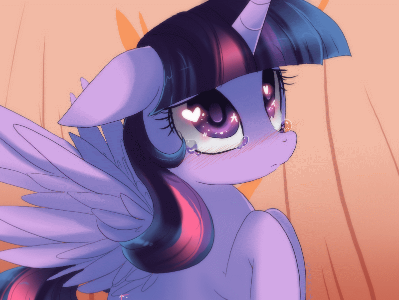 Size: 800x601 | Tagged: dead source, safe, artist:loyaldis, character:twilight sparkle, character:twilight sparkle (alicorn), species:alicorn, species:pony, animated, crying, cute, eye shimmer, female, floppy ears, frown, heart, heart eyes, looking up, mare, sad, solo, sparkles, spread wings, starry eyes, teary eyes, twiabetes, wingding eyes, wings