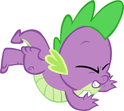 Size: 6262x5577 | Tagged: safe, artist:memnoch, character:spike, species:dragon, faceplant, male, simple background, solo, transparent background, vector