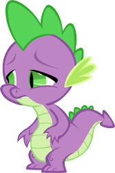 Size: 3961x5923 | Tagged: safe, artist:memnoch, character:spike, species:dragon, faceplant, male, simple background, solo, transparent background, vector