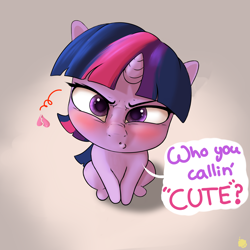 Size: 1800x1800 | Tagged: safe, artist:captainpudgemuffin, edit, editor:gamedevanon, character:twilight sparkle, species:pony, bad edit, cute, female, looking at you, simple background, solo, white background