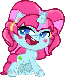 Size: 447x526 | Tagged: safe, artist:grapefruitface1, base used, character:kiwi lollipop, species:pony, species:unicorn, equestria girls:sunset's backstage pass, g4, my little pony: equestria girls, my little pony:equestria girls, my little pony:pony life, spoiler:eqg series (season 2), equestria girls ponified, female, grin, kiwi lollipop, looking sideways, mare, open mouth, ponified, simple background, smiling, solo, transparent background, vector