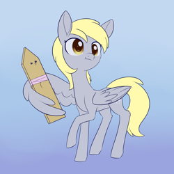 Size: 1356x1356 | Tagged: safe, artist:dusthiel, character:derpy hooves, species:pegasus, species:pony, newbie artist training grounds, atg 2020, female, gradient background, solo, wing hands, wings, wood