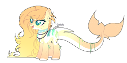 Size: 836x416 | Tagged: safe, artist:lazuli, oc, oc only, eye clipping through hair, jewelry, necklace, original species, shark, shark pony, simple background, solo, transparent background