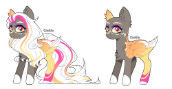 Size: 795x412 | Tagged: safe, artist:lazuli, oc, oc only, species:pegasus, species:pony, bald, colored hooves, duo, pegasus oc, simple background, transparent background, wings