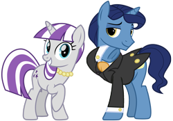 Size: 1633x1139 | Tagged: safe, artist:cheezedoodle96, edit, character:night light, character:twilight velvet, species:pony, species:unicorn, ship:nightvelvet, clothing, dress, female, husband and wife, jewelry, looking at you, male, mare, married couple, mother and father, necklace, shipping, shirt, simple background, smiling at you, stallion, straight, transparent background, tuxedo, twilight's parents, vector, vector edit