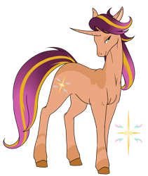 Size: 1024x1213 | Tagged: safe, artist:oneiria-fylakas, character:starlight glimmer, character:sunset shimmer, species:pony, species:unicorn, female, fusion, simple background, solo, transparent background